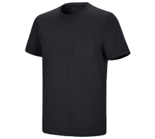 e.s. T-shirt cotton stretch black