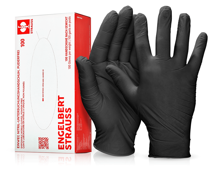 Disposable nitrile gloves, powder-free