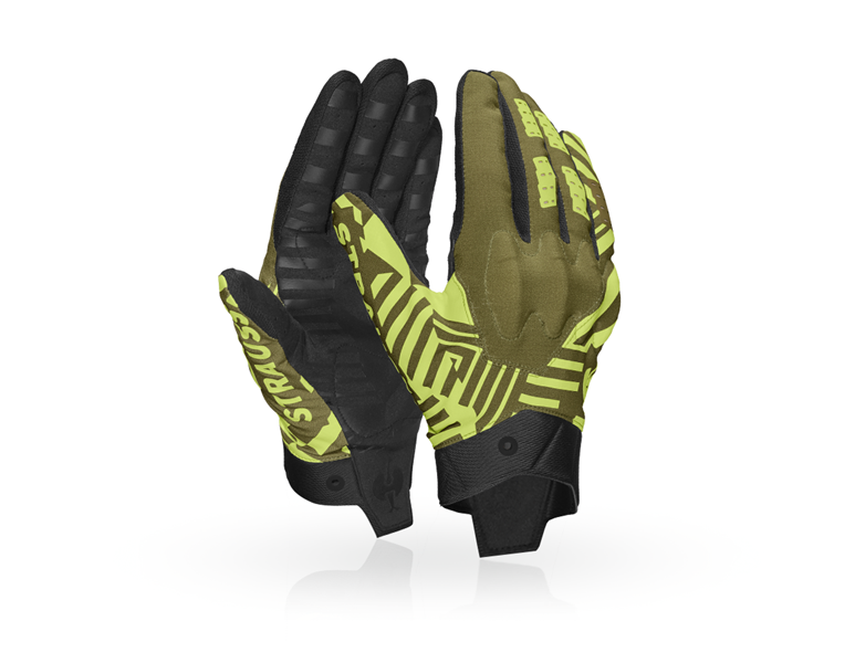 Main view, Hybrid, Gloves e.s.trail, light graphic, black/junipergreen/limegreen