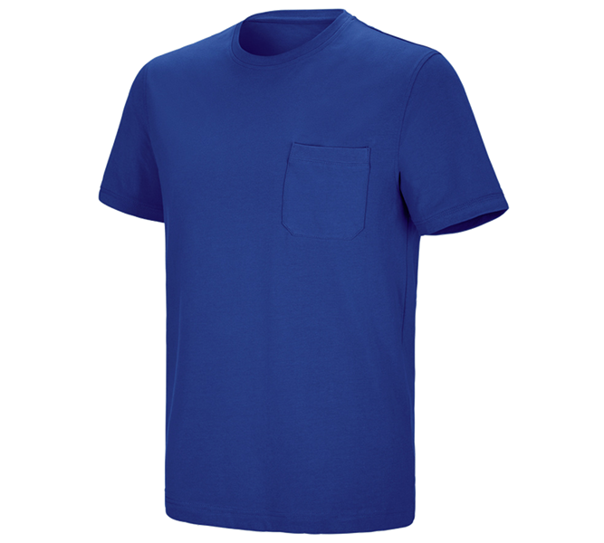 Main view, Search, e.s. T-shirt cotton stretch Pocket, royal