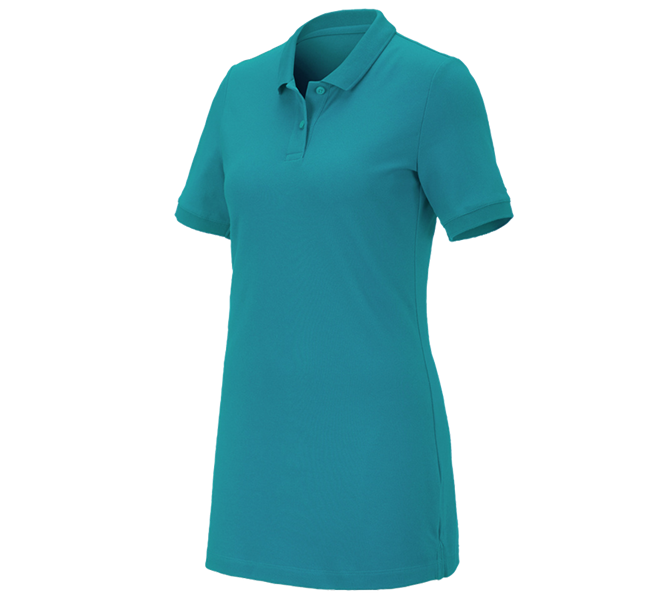 e.s. Pique-Polo cotton stretch, ladies', long fit