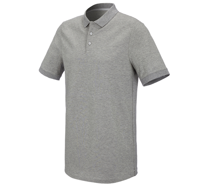 e.s. Piqué-Polo cotton stretch, long fit