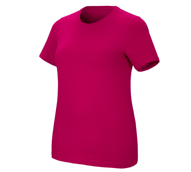 e.s. T-shirt cotton stretch, ladies', plus fit