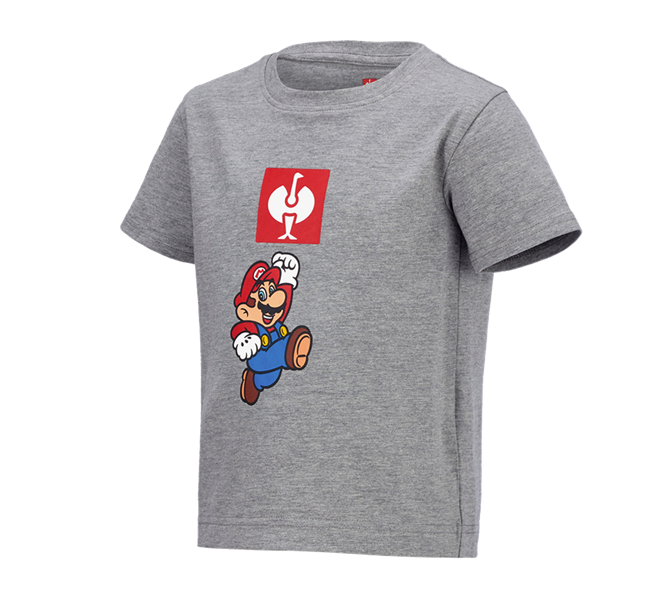 Main view, Shirts, Pullover & more, Super Mario T-shirt, children’s, grey melange