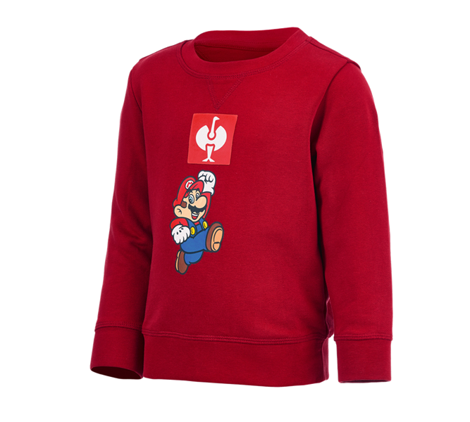 Main view, Shirts, Pullover & more, Super Mario Sweatshirt, children's, fiery red