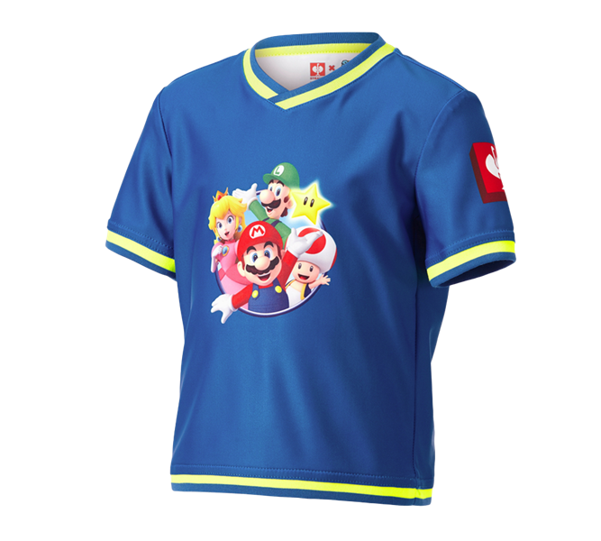 Main view, SUPER MARIO X STRAUSS, Super Mario functional T-shirt, children’s, gentianblue