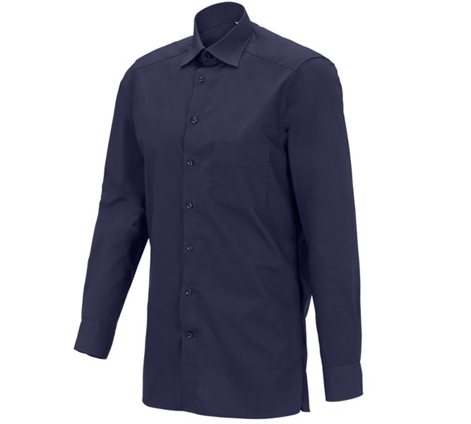 Main view, Men, e.s. Service shirt long sleeved, navy