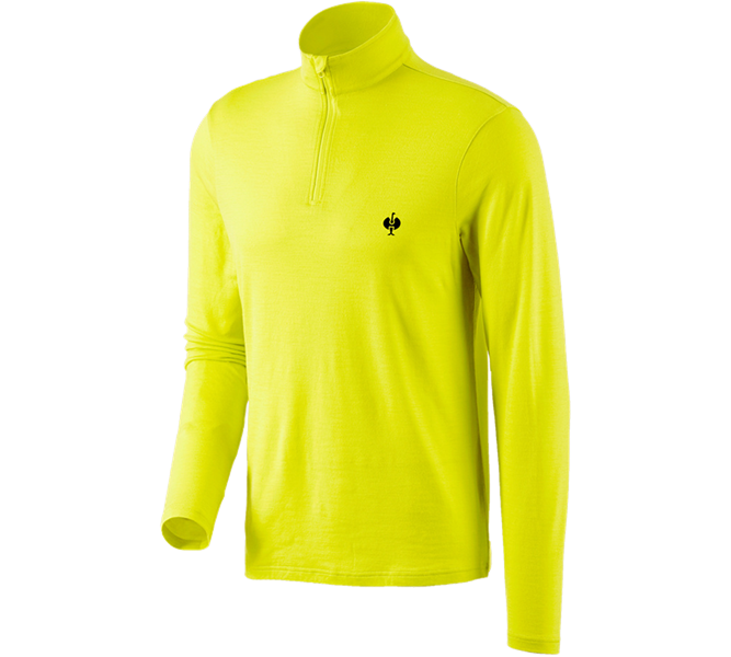 Main view, Shirts, Pullover & more, Troyer Merino e.s.trail, acid yellow/black