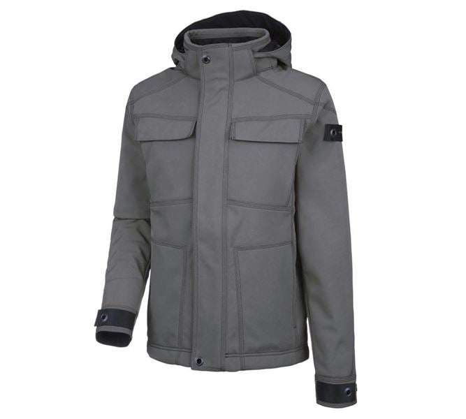 Main view, Plumbers / Installers, Winter softshell jacket e.s.roughtough, titanium