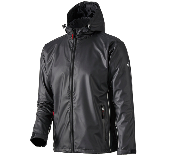 Main view, Work Jackets, Rain jacket flexactive, black/grey