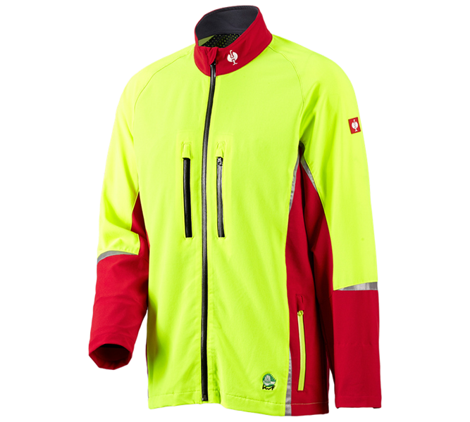 Main view, Search, e.s. Forestry jacket, KWF, red/high-vis yellow