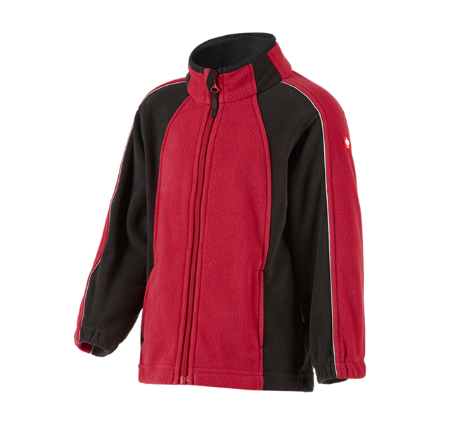 Main view, Fleece Jackets | Knitted Jackets, Children's microfleece jacket dryplexx® micro, red/black