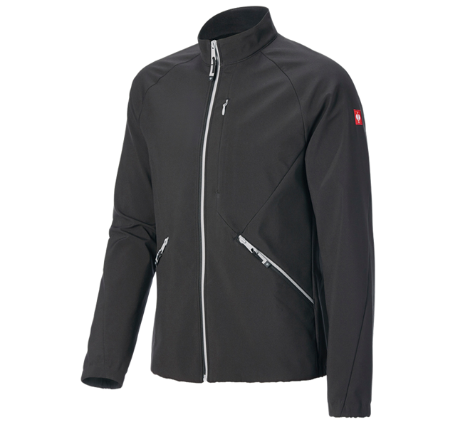 Main view, Softshell Jackets, Softshell jacket e.s.ambition, black/platinum