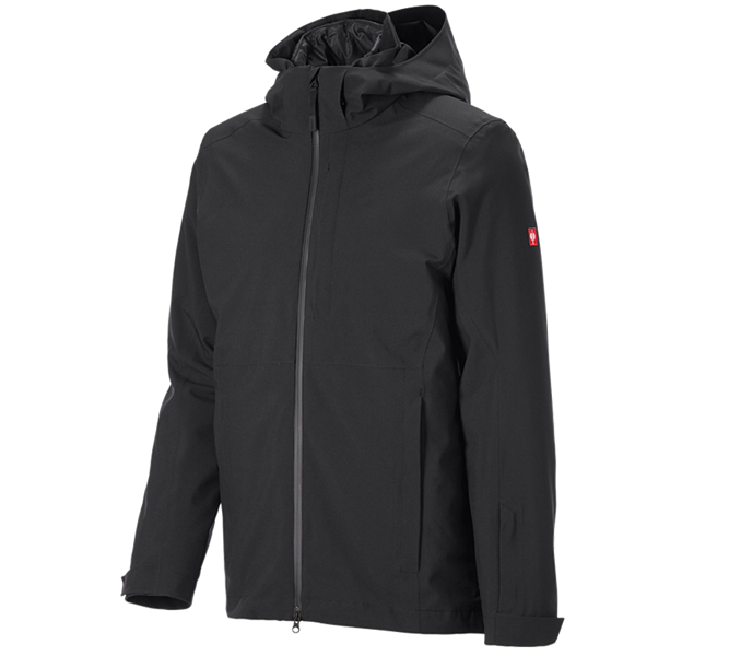 Main view, Clothing, 3 in 1 functional jacket e.s.trail snow, black