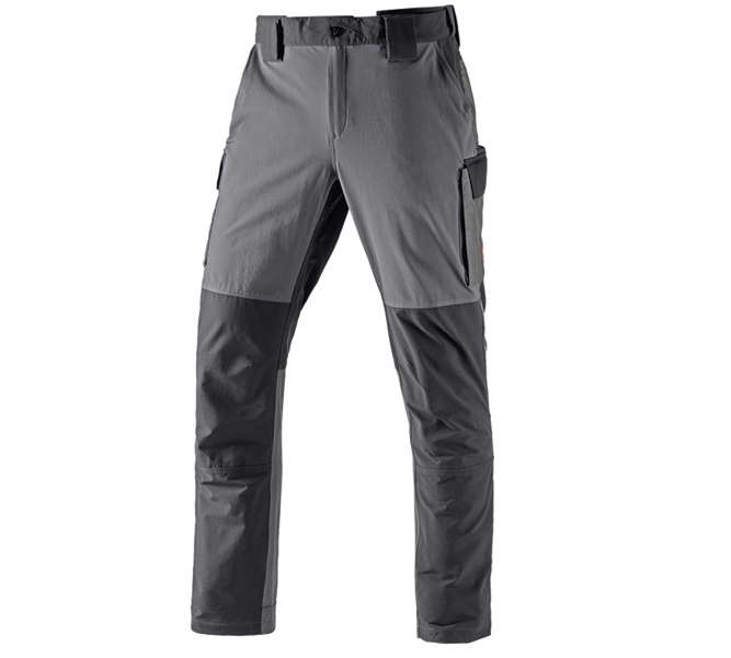 Main view, e.s.dynashield, Functional cargo trousers e.s.dynashield, cement/graphite