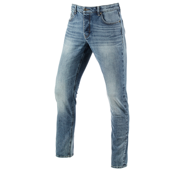 Main view, e.s.denim workwear, e.s. 5-pocket stretch jeans, slim, stonewashed