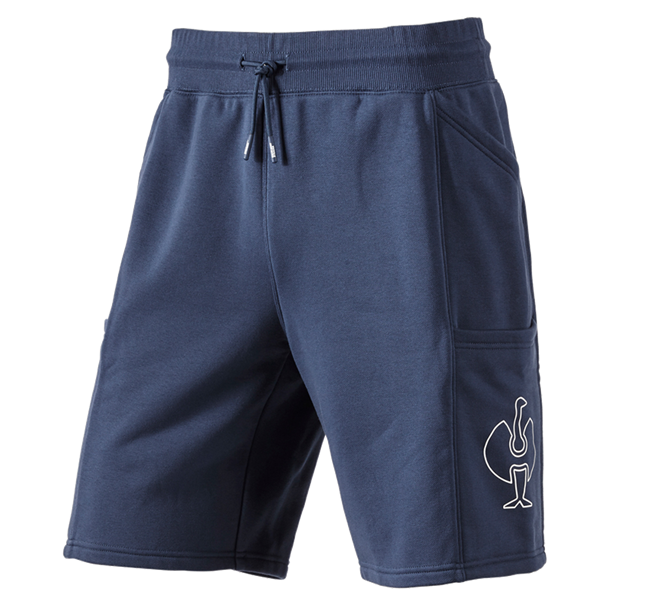 Main view, Clothing, Sweat short e.s.trail, deepblue/white