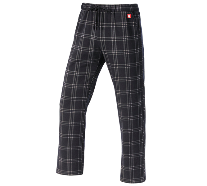 Main view, Gift Ideas, e.s. Checkered Pyjama Bottoms, black/basaltgrey