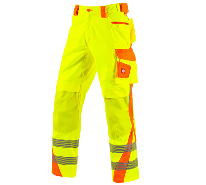 Main view, Clothing, High-vis trousers e.s.motion 2020, high-vis yellow/high-vis orange