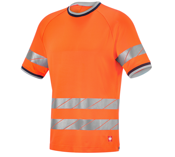 Main view, High-vis clothing, High-vis functional t-shirt e.s.ambition, high-vis orange/navy