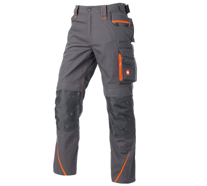 Main view, New Products, Trousers e.s.motion 2020, anthracite/high-vis orange