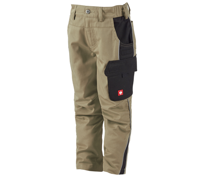 Main view, e.s.active, Children's trousers e.s.active, khaki/black