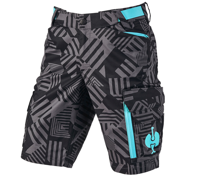 Main view, Shorts | 3/4 Shorts, Shorts e.s.trail, black/anthracite/lapisturquoise