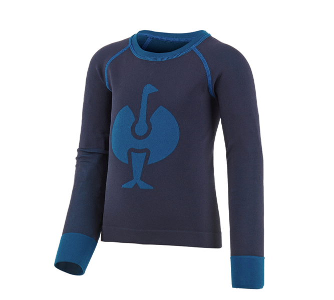 Main view, Kids, e.s. functional-longsleeve seamless-warm, children, navy