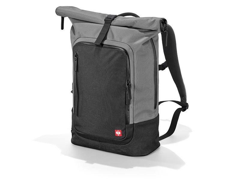 Main view, All-purpose bags, Rolltop backpack e.s.work&travel, basaltgrey/black