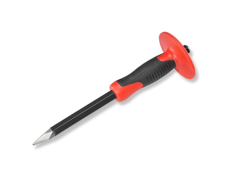 Pointed chisel with hand protector