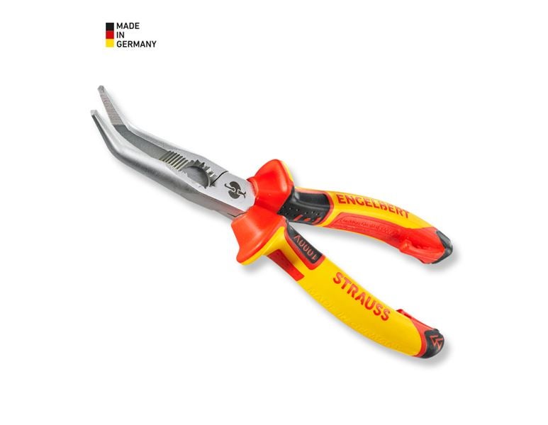 e.s. angled flat-round pliers VDE