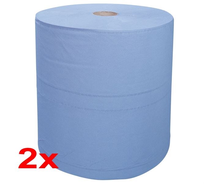 Industrial cleaning paper on rolls, pack of 2