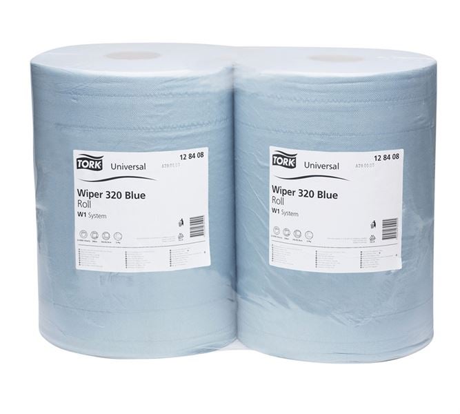 Tork cleaning paper on rolls, pack of 2
