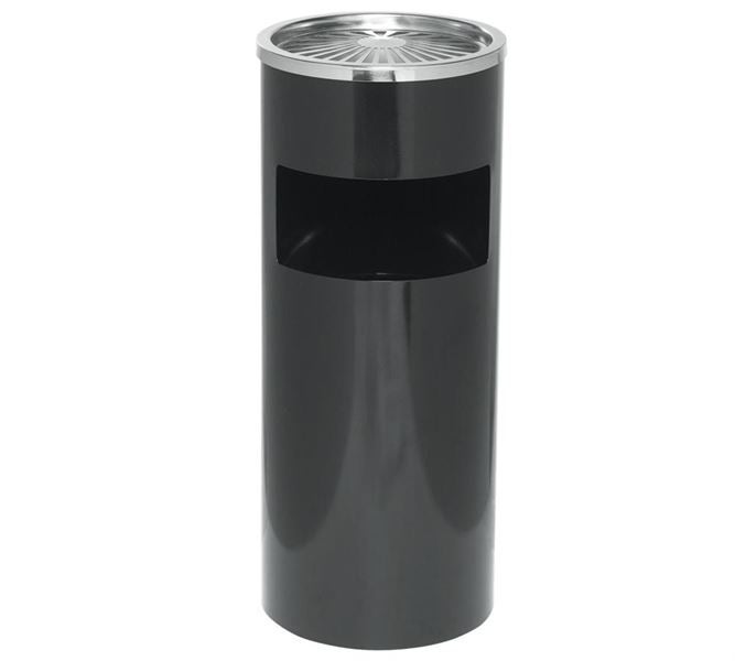 Rubbish Bin with integrated Ashtray, 61x25 cm