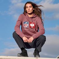 View 3, NFL Hoodie cotton, ladies, oxidred