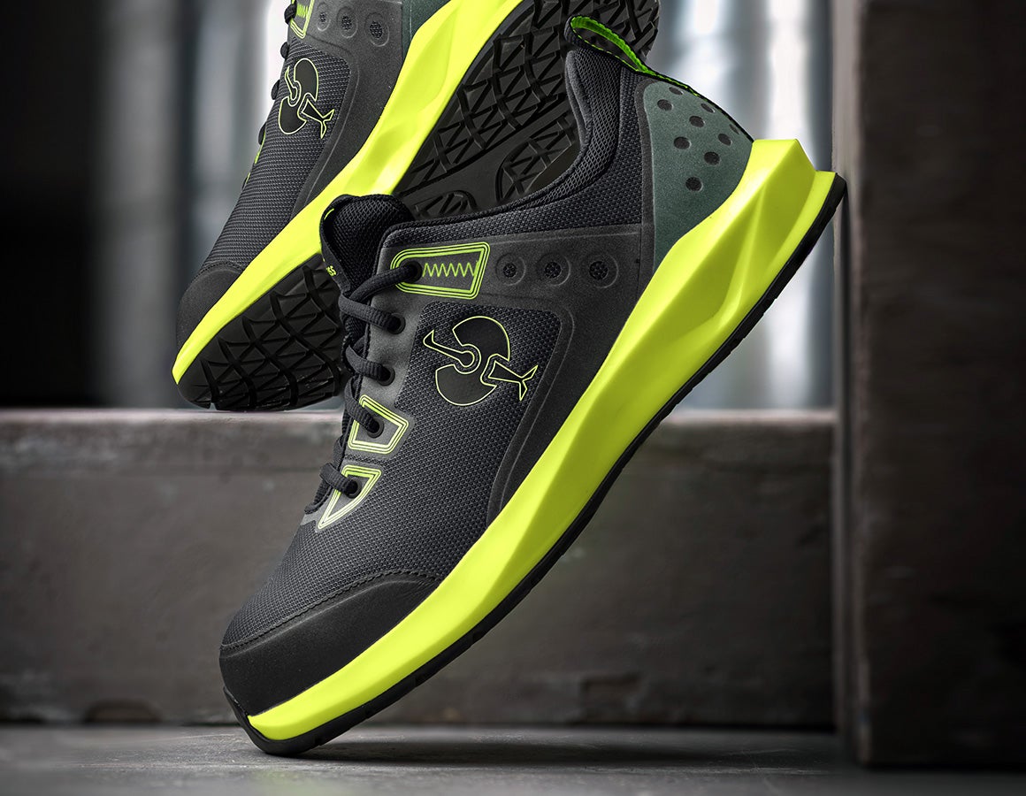 Safety S1 shoes yellow Strauss | e.s. Hades black/high-vis II
