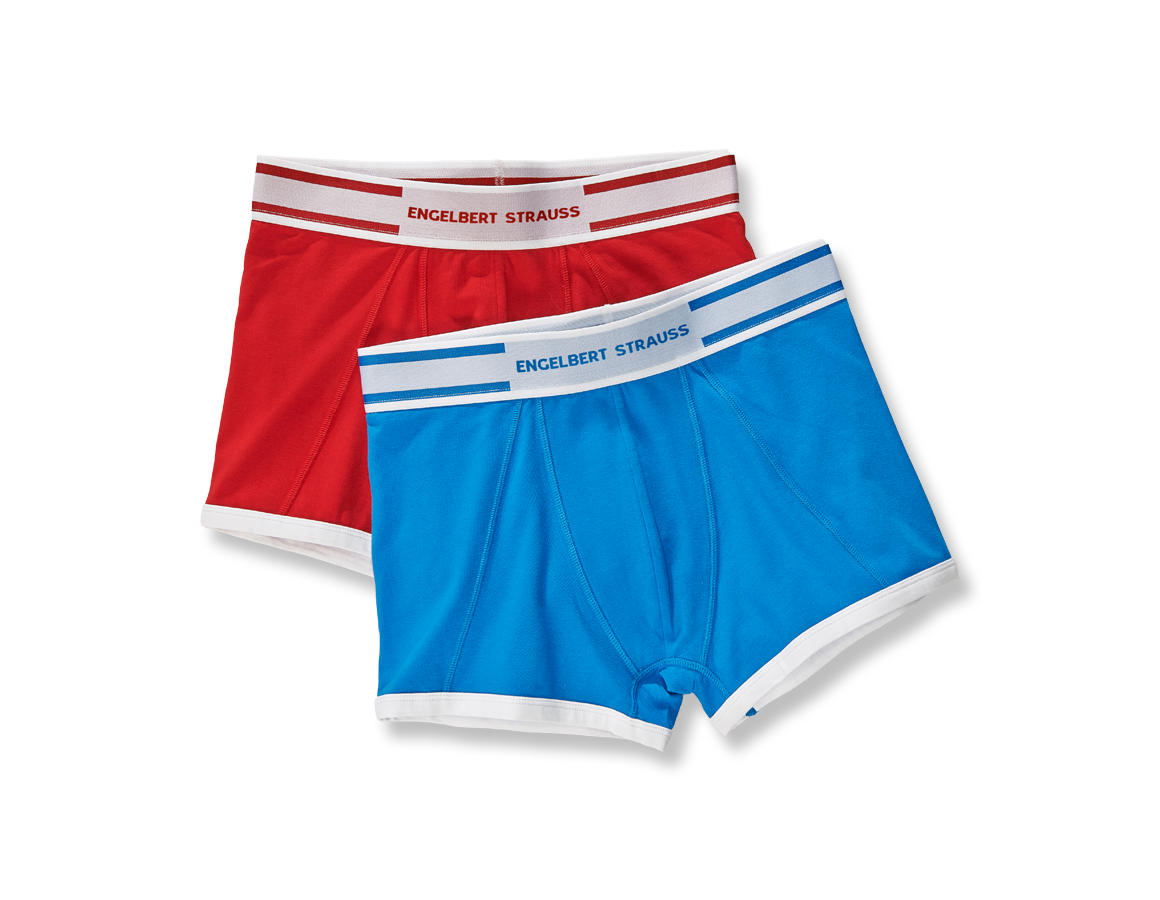 Cotton Stretch Traditional Boxers 2 Pack, blue
