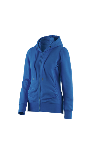 e.s. Hoody sweatjacket poly cotton, ladies' gentianblue | Strauss