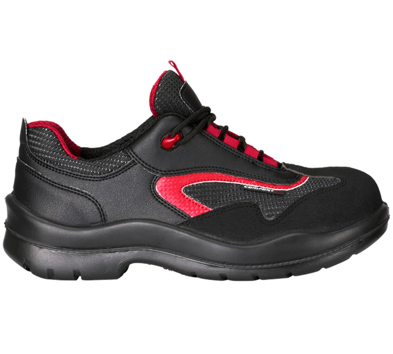 S1P Safety shoes Comfort12 black/red | Strauss