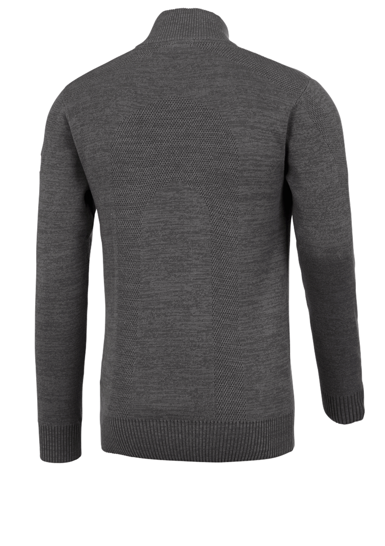 e.s. Knitted troyer titanium melange | Strauss