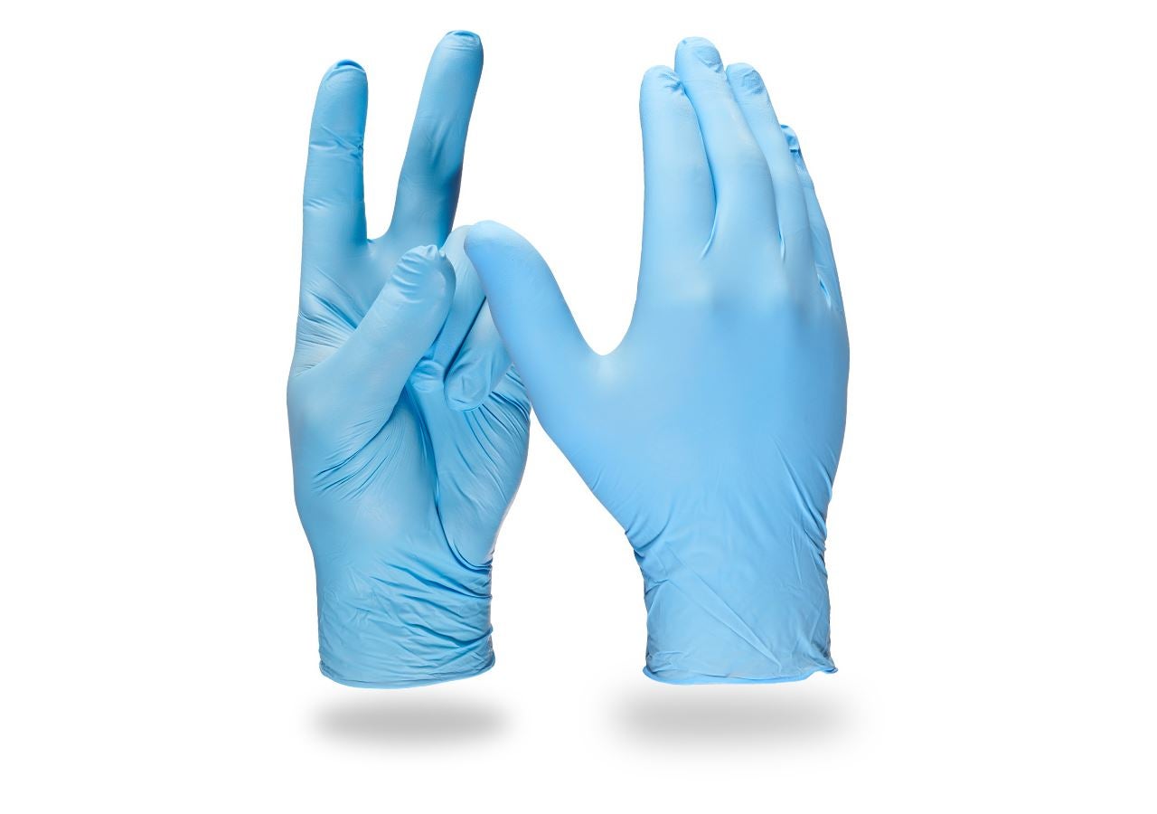 Coated: Disposable nitrile gloves Basic, powder-free + blue