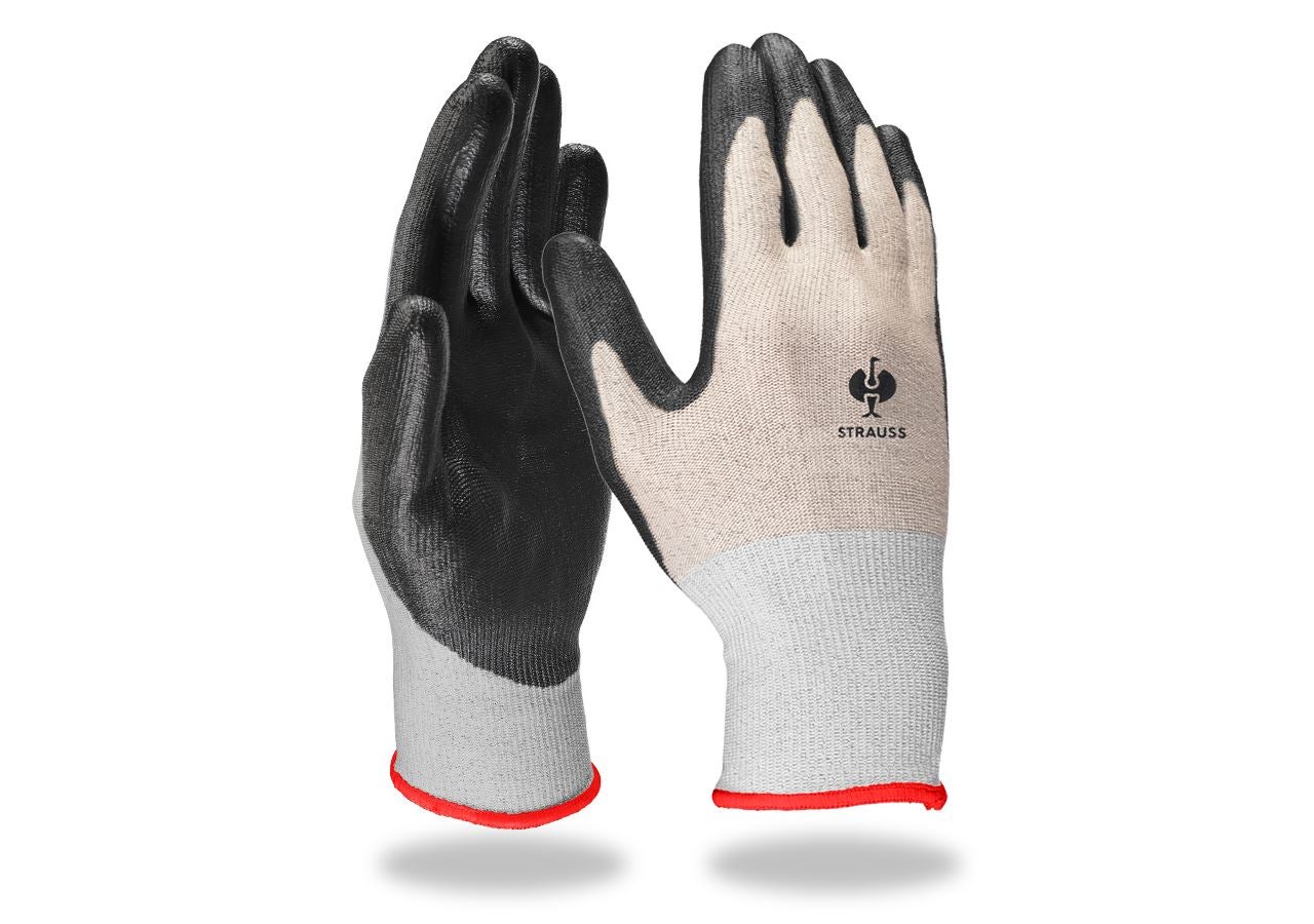 Coated: PU cut protection gloves, level B
