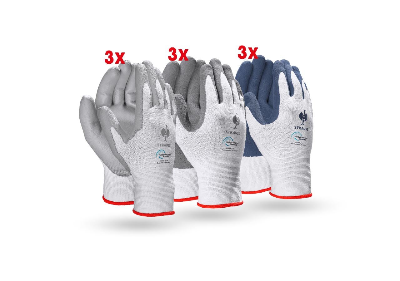Sets | Accessories: Test set: gloves recycled, 9 pairs