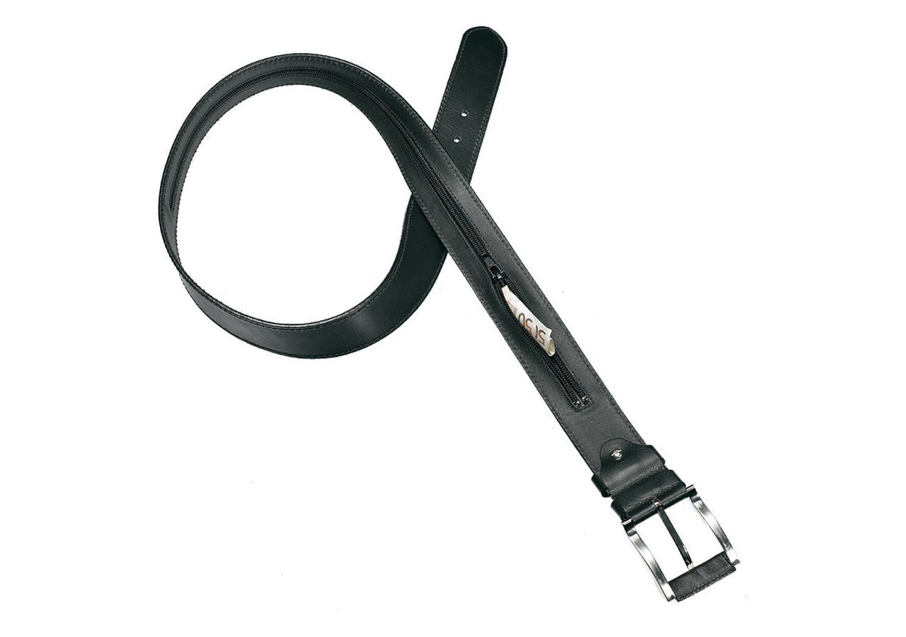 Accessories: Leather belt Jackson + black