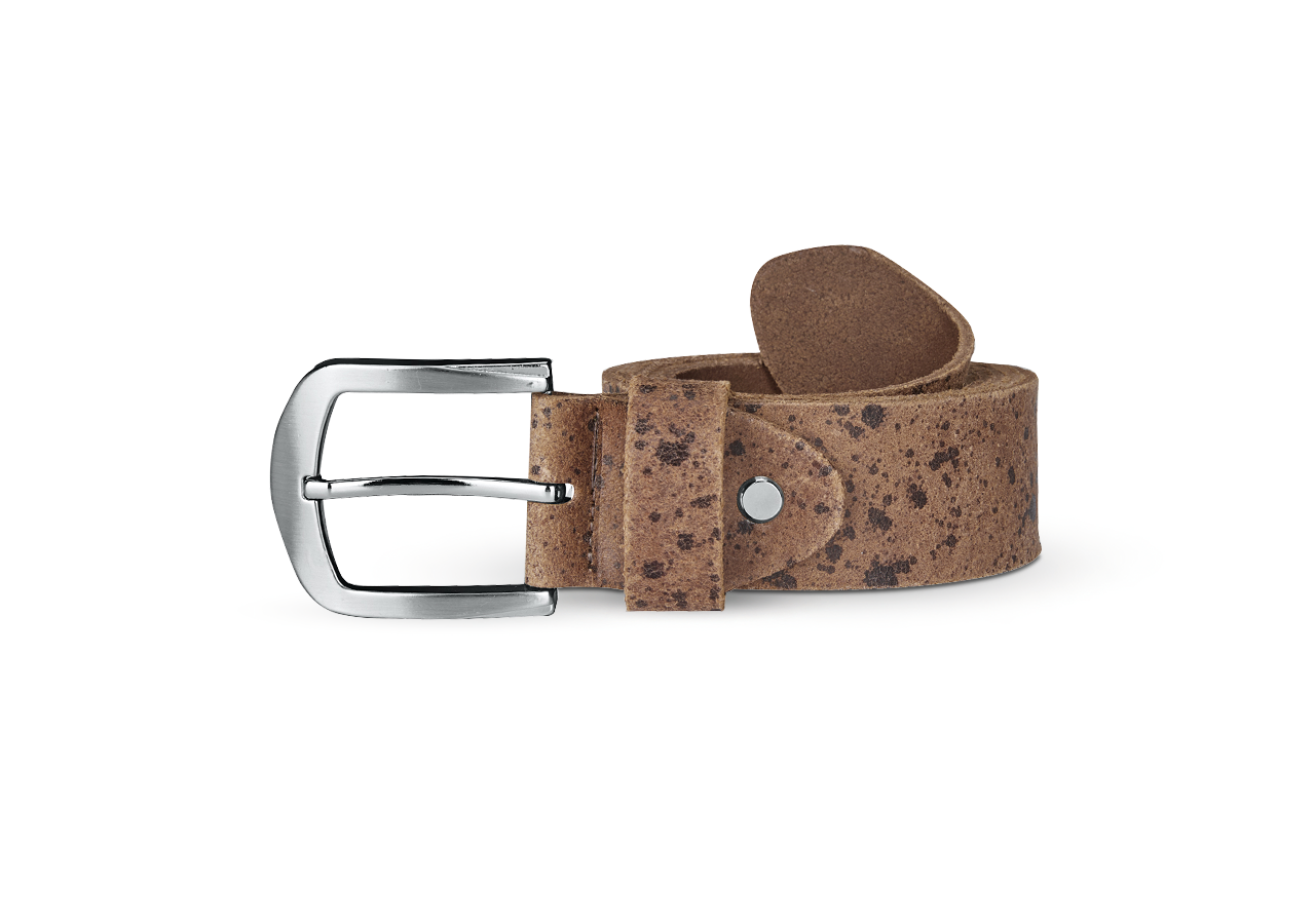 Accessories: Leather belt Rodney + brown