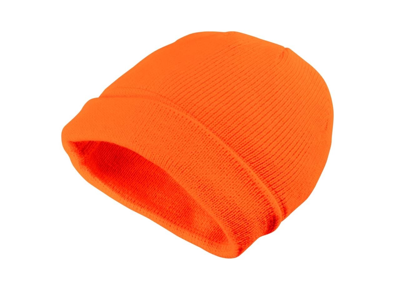 Cold: Winter knitted cap Neon + orange