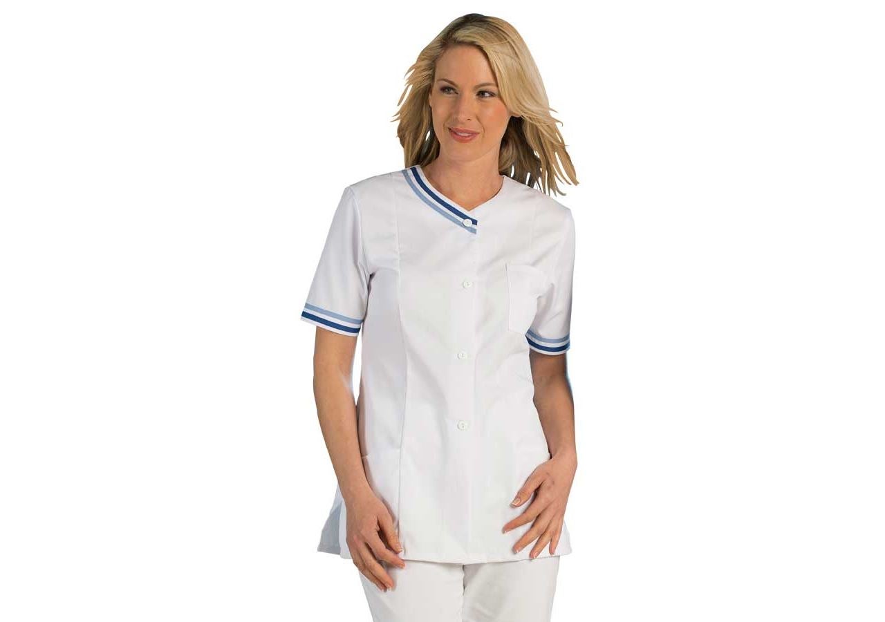 Shirts, Pullover & more: Tunic Ulrike + white/navy blue/lightblue