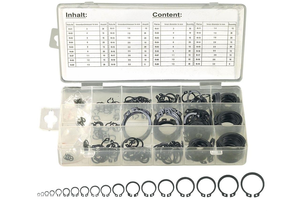 Assorted small parts: Circlip selection 