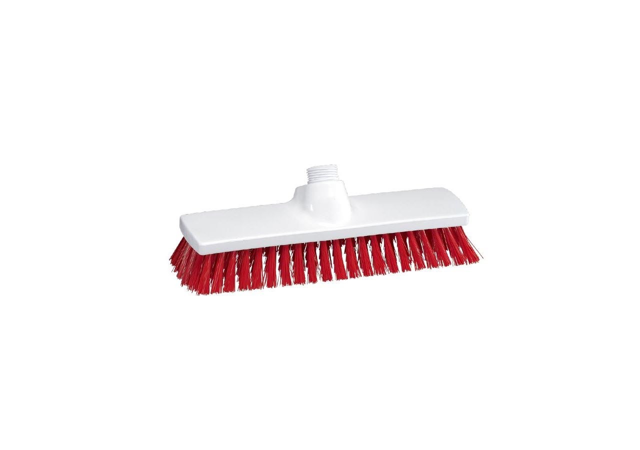 Brooms | Brushes | Scrubbers: Broad surface scrubber, High + red