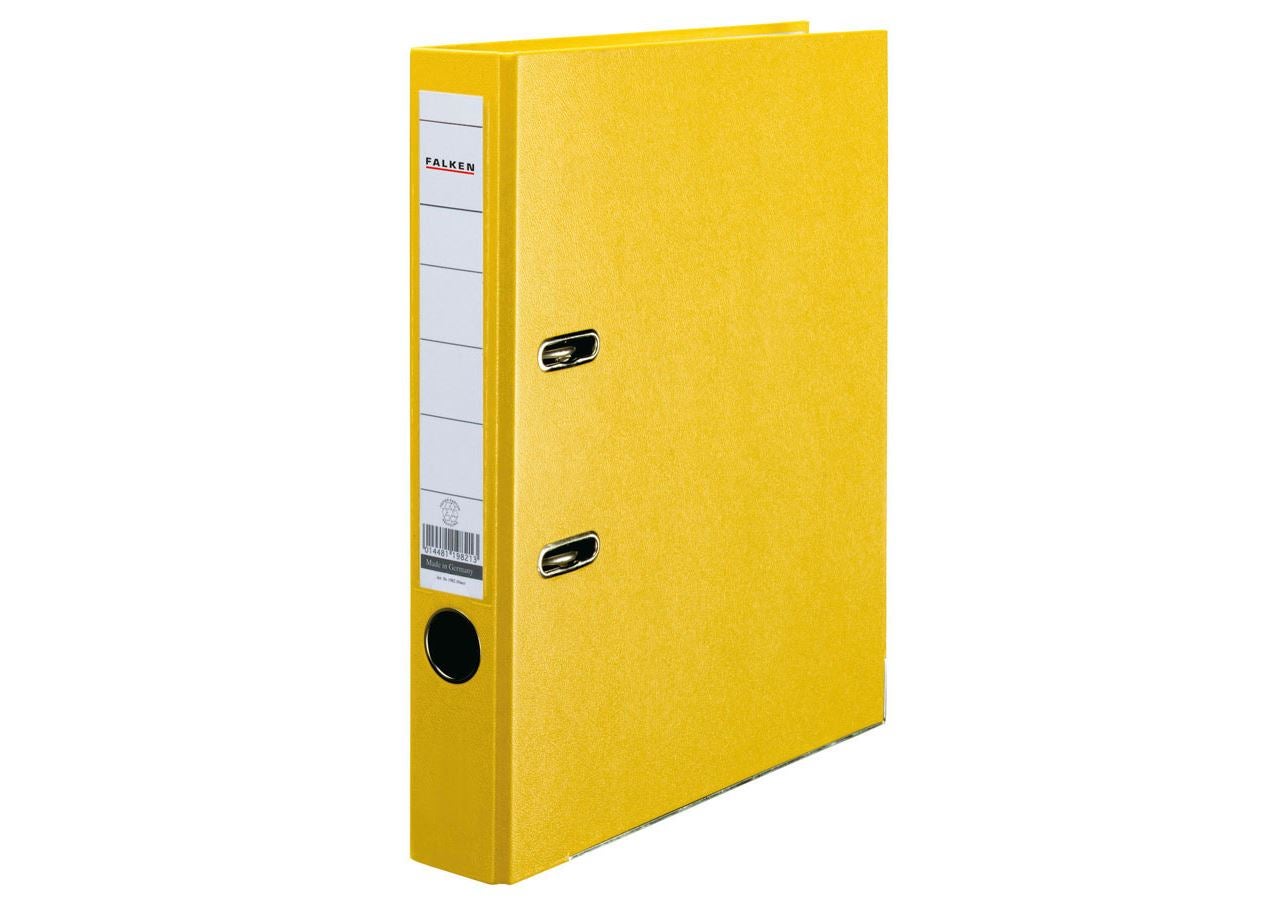 Organisation: Falken Plastic A4 Lever Arch Files + yellow